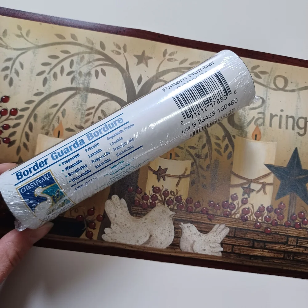 Wallpaper Border Country Caring Candles